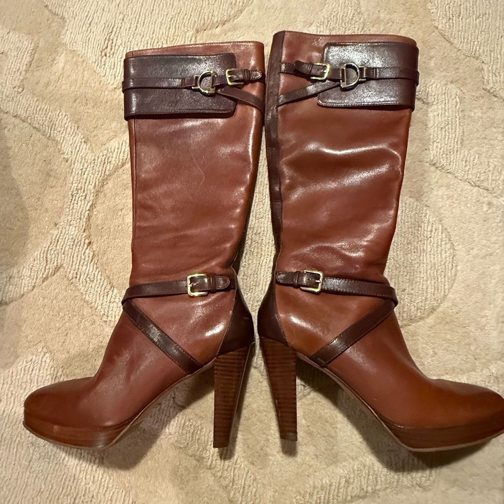 Limited Edition Cole Haan camel boots with Nike air sole.
